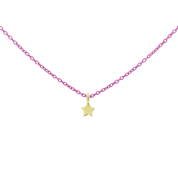 Girocollo stella catena con vernice - ORO 18KT