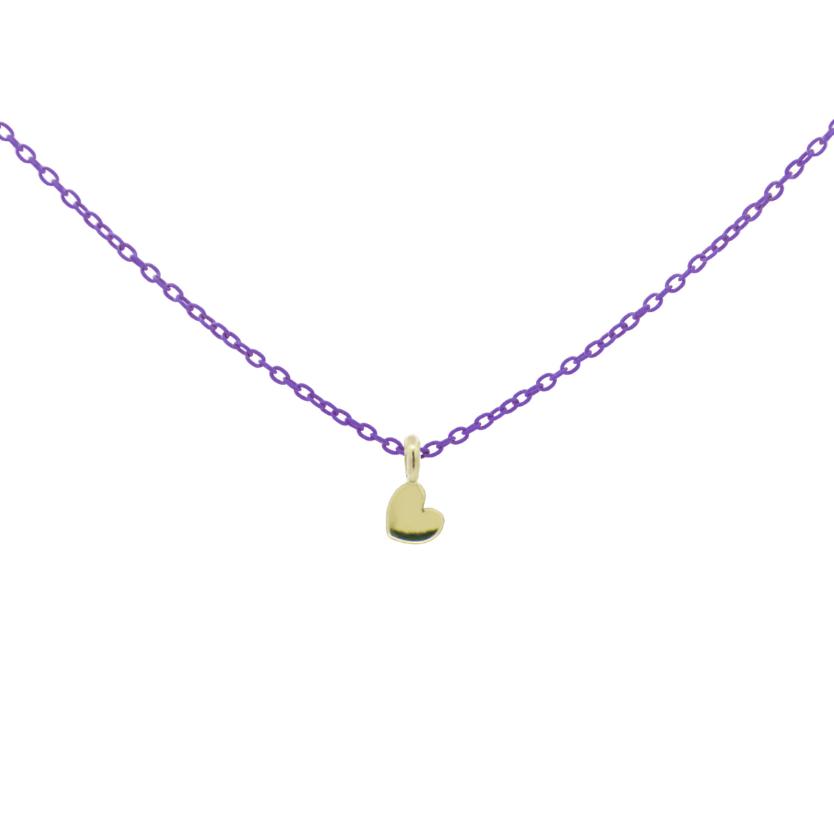 Choker with heart and painted chain - ORO 18KT
