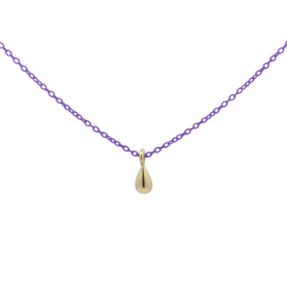 Choker with drop and painted chain - ORO 18KT