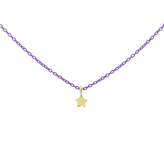 Girocollo stella catena con vernice - ORO 18KT