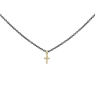 Girocollo croce catena con vernice - ORO 18KT