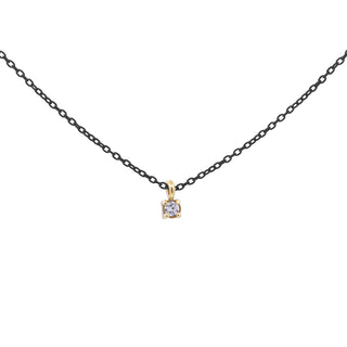 Garantilla con un solo diamante con bisel cadena pintada Lab Grown Diamond - ORO18KT