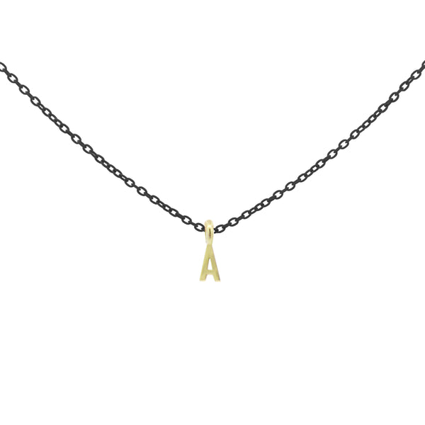 Gargantilla letra negra - ORO18KT