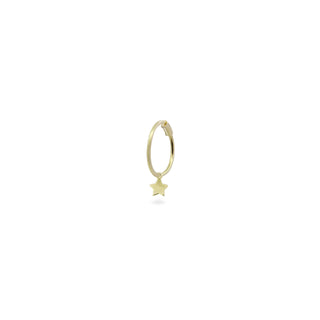 Mono mini hoop star earring - ORO18KT