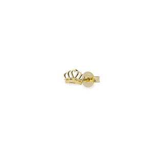 Mono-orecchino lobo corona - ORO18KT