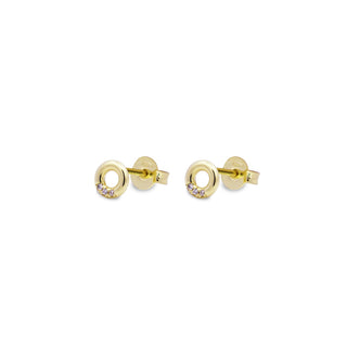 Orecchini lobo donut e diamanti lab-grown - ORO18KT