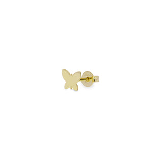 Pendiente individual con mariposa - ORO18KT