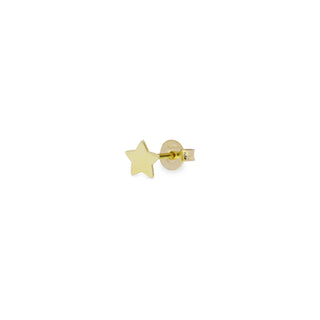 Single earring with star - ORO18KT