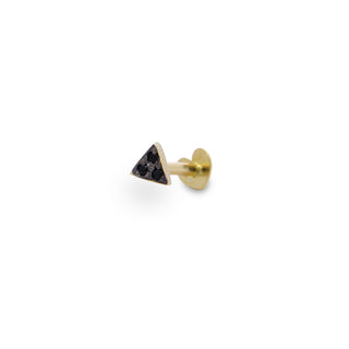 Piercing Helix Triangolo diamanti black - ORO18KT