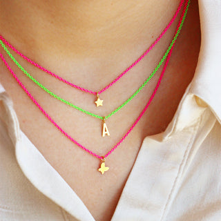 Choker with star and painted chain - ORO 18KT