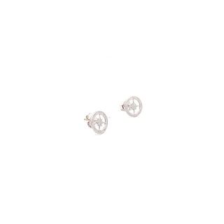 Compass Rose lobe earrings