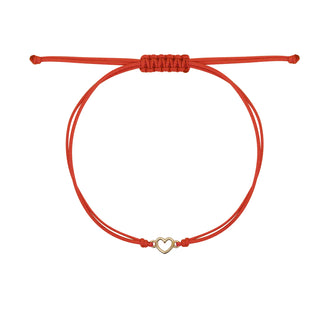 Bracciale tessuto linea del cuore - ORO18KT