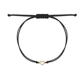 Bracciale tessuto linea del cuore - ORO18KT