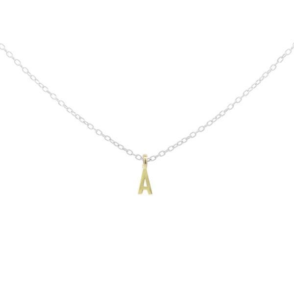 Collar con letras blancas - ORO 18KT