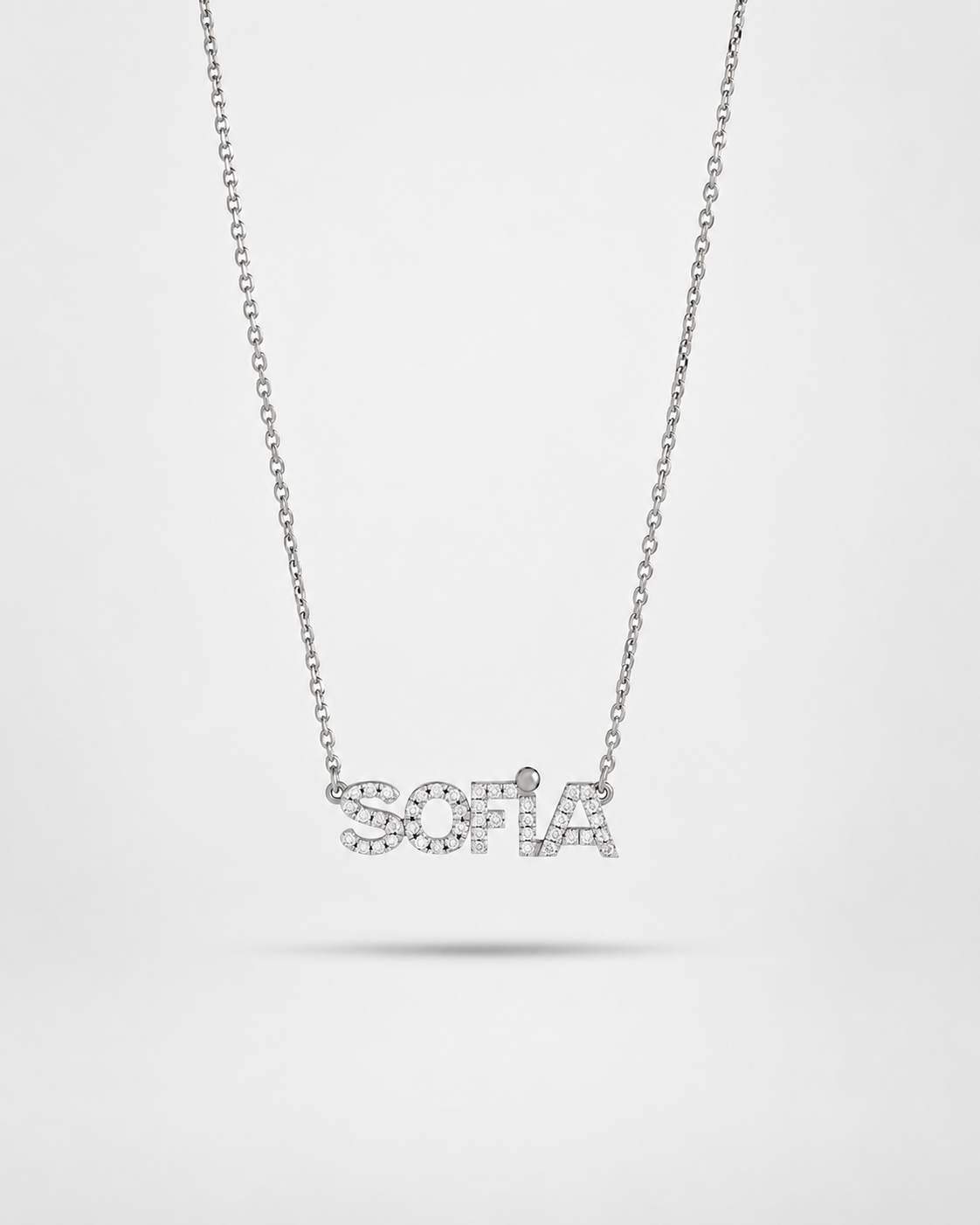Gargantilla Personalizable con Letras de Circonitas Blancas