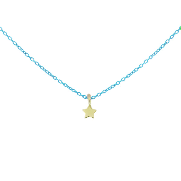 Girocollo stella catena con vernice - ORO 18KT