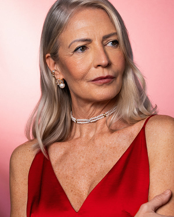 Gargantilla elastica triple elipse