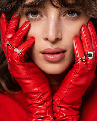 Spiral and bezel ring with zircon - SHAPES