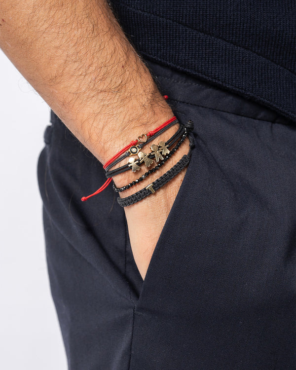 Bracciale tessuto linea del cuore - ORO18KT