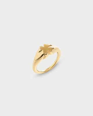 Clover signet ring