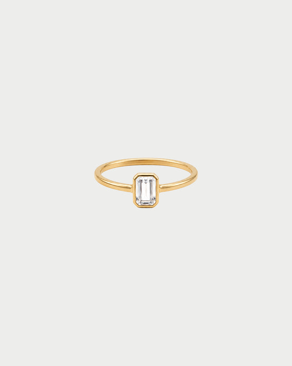 Anello Solitarie Emerald Cut