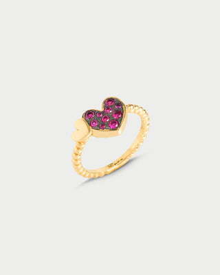 Ring with an oversized colored pavé subject - STARDUST TEN