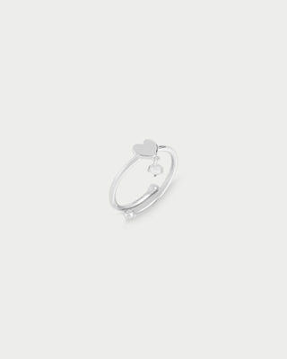 Anello line cuore e punto luce