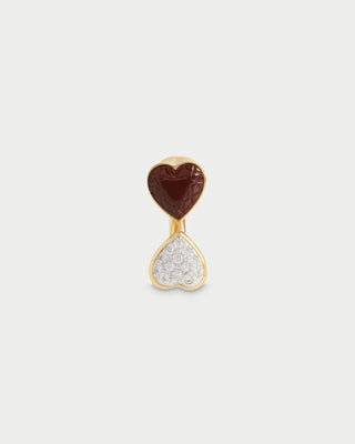 Anello double cuore choco