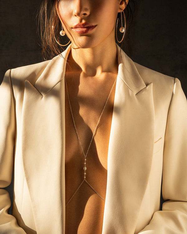 Body Chain pearl halo