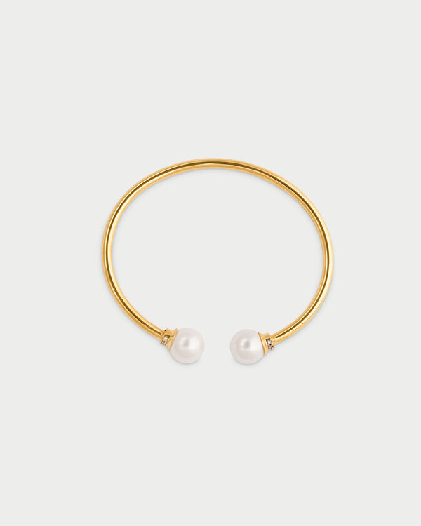 Bracciale rigido doppia perla contrariè - WHITESIDE