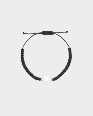 Bracelet black scooby-doo and central pearl -WHITESIDE