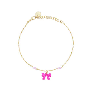 Pulsera con lazo chic y hilo de circonitas  - CANDY BOW