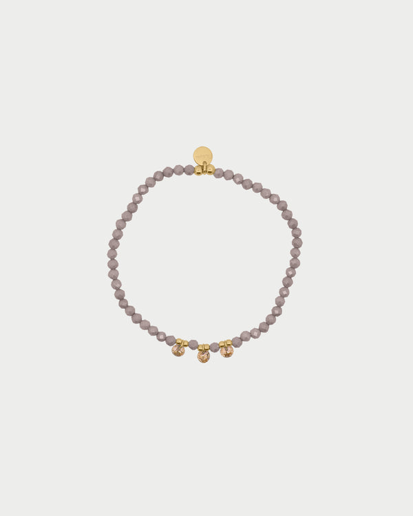 Pulsera elástica de circonita milky