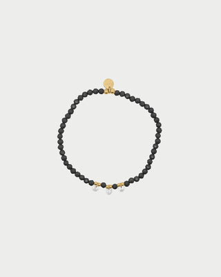 Bracciale elastico zirconi milky