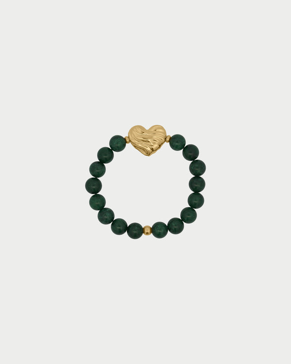 Bracciale Giada Verde Cuore Bold