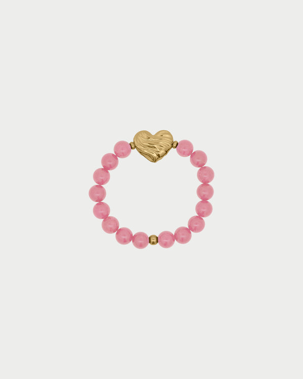 Bracciale Giada Rosa Cuore Bold