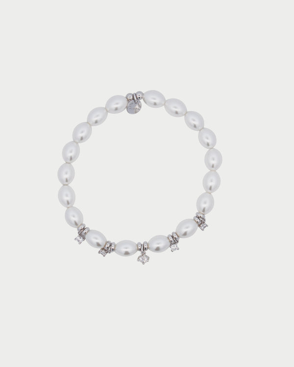 Pulsera elástica Perla Castoni