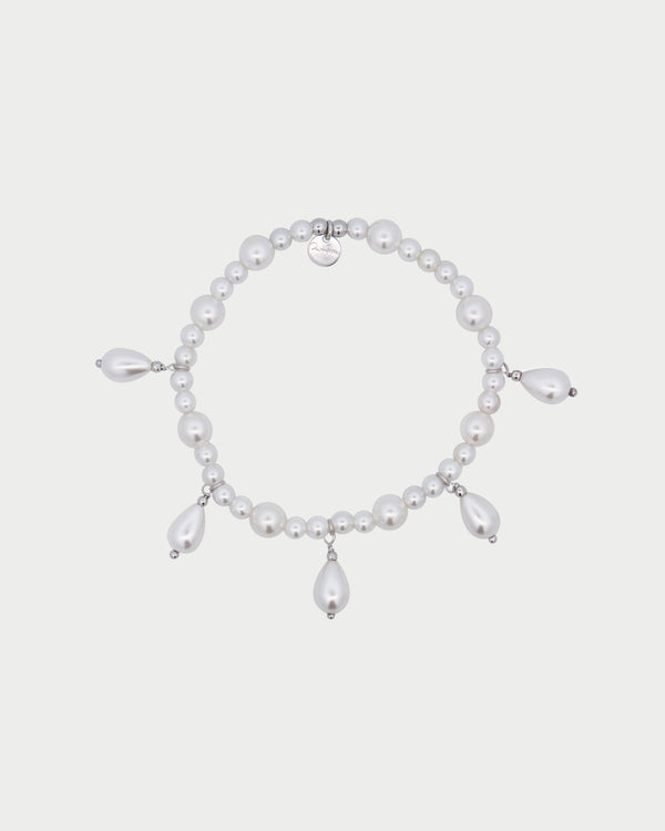 Pulsera elástica con gota de perla