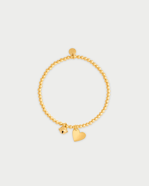 Pulsera Élastica con Colgante Corazón