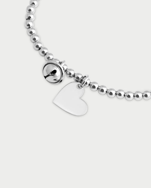 Pulsera Élastica con Colgante Corazón