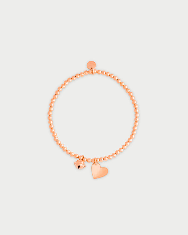 Pulsera Élastica con Colgante Corazón