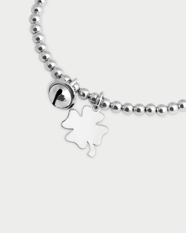 Elastic Bracelet with Clover Pendant