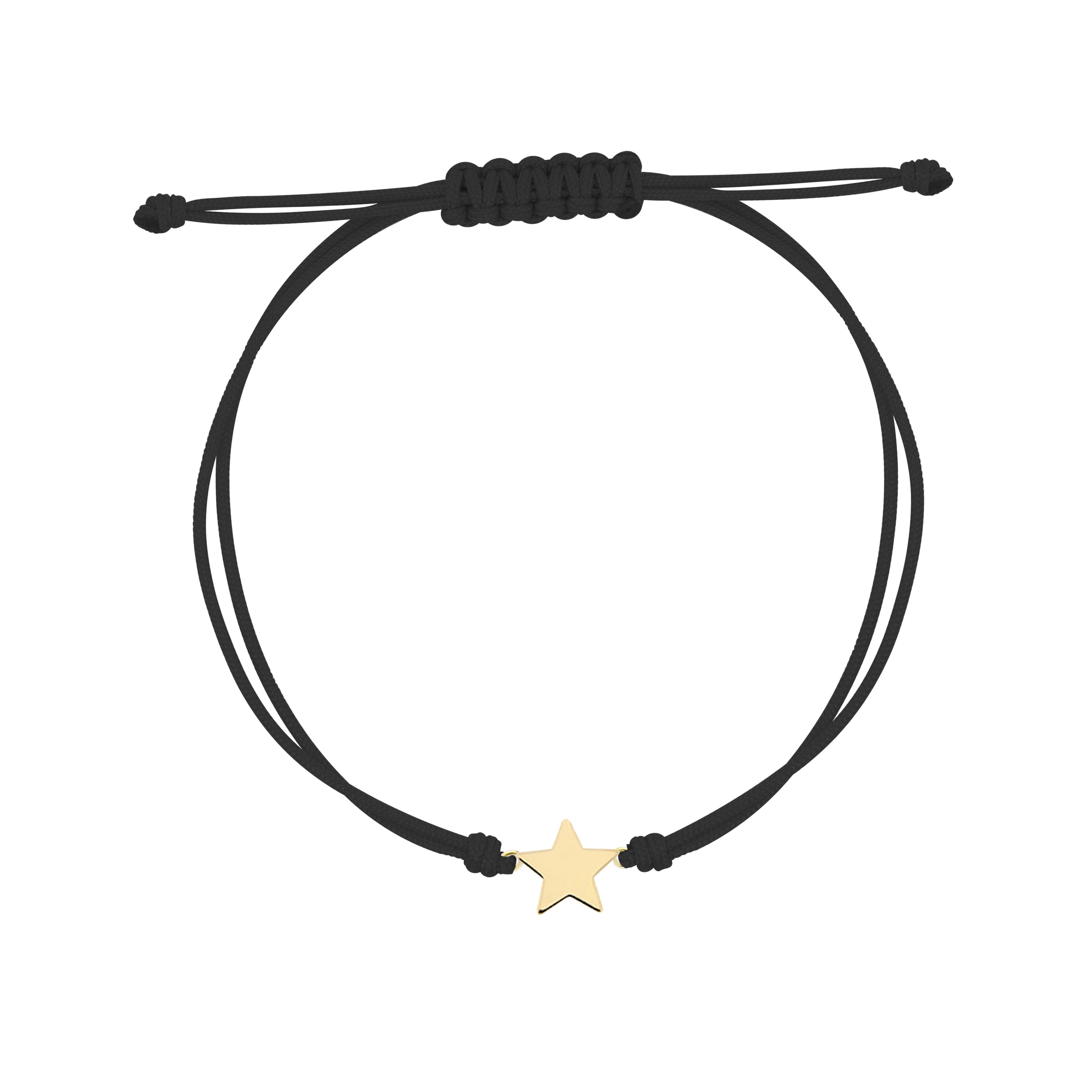 Fabric black bracelet 1 subject star | Rue des Mille