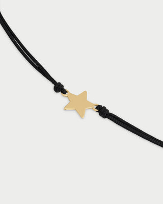 Fabric black bracelet 1 subject star