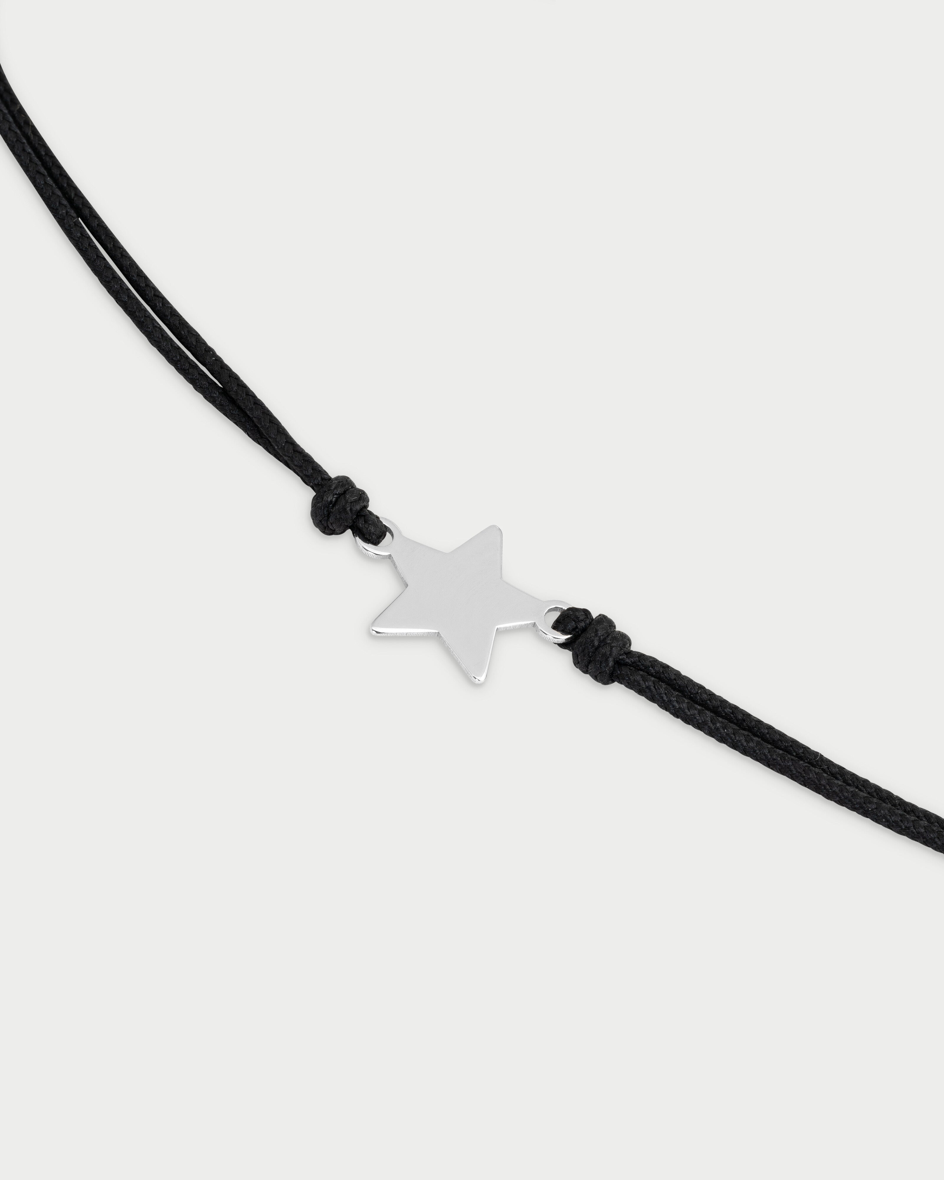 Fabric black bracelet 1 subject star | Rue des Mille