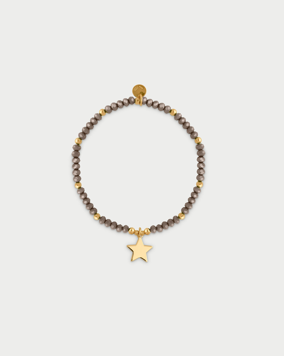 Pulsera elástica con micro piedras y colgante estrella