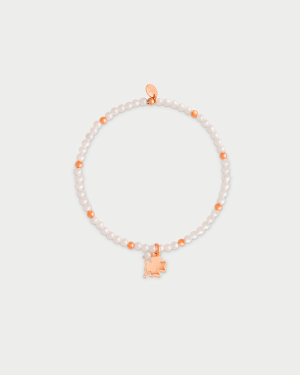 Pulsera elástica con perlas y bolitas - CUATRIFOLIO