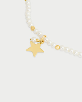 Pulsera elástica con perlas y bolitas - ESTRELLA