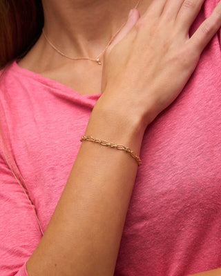 Bracelet With Vintage Alternating Cable Chain