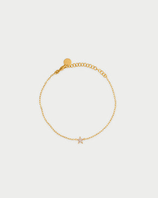 Pulsera cadena y estrella con circonitas